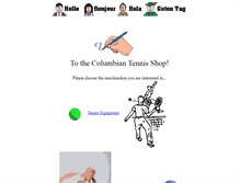 Tablet Screenshot of columbiantennisshop.com